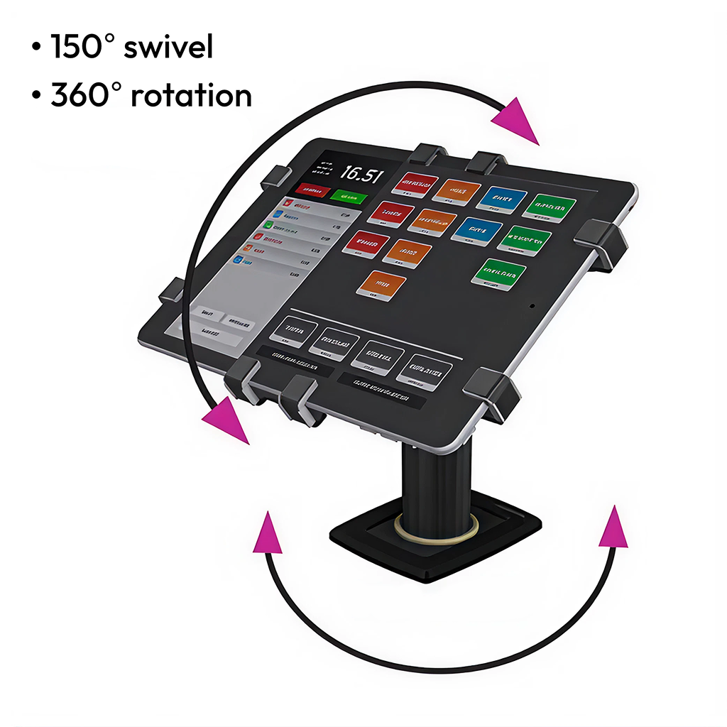 Tablet mount 360 rotation black